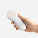 Close-up of nebulyft R2 gold-electrode panel for facial treatment