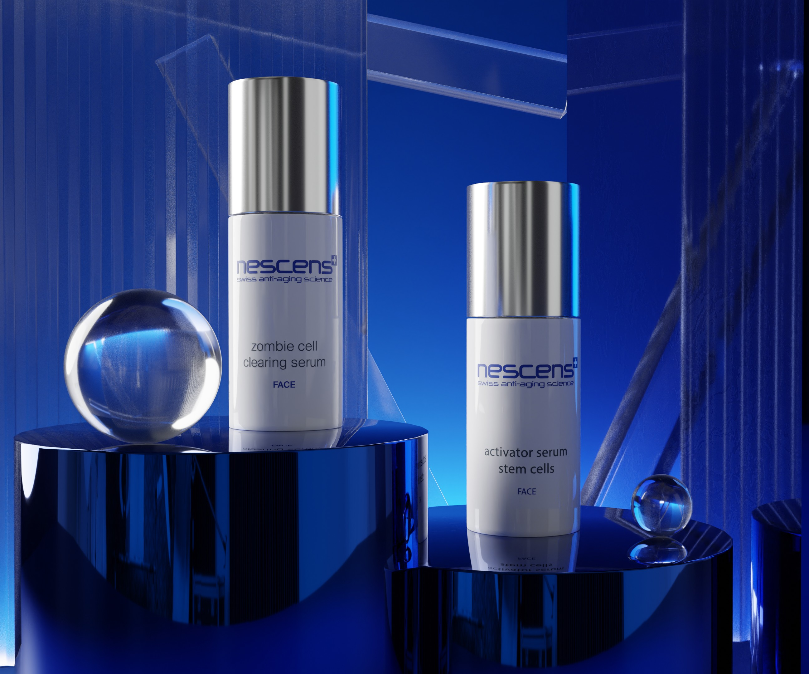 Dual-serum texture close-up