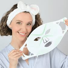 LED face mask close-up showing 100 LED beads and treatment panel