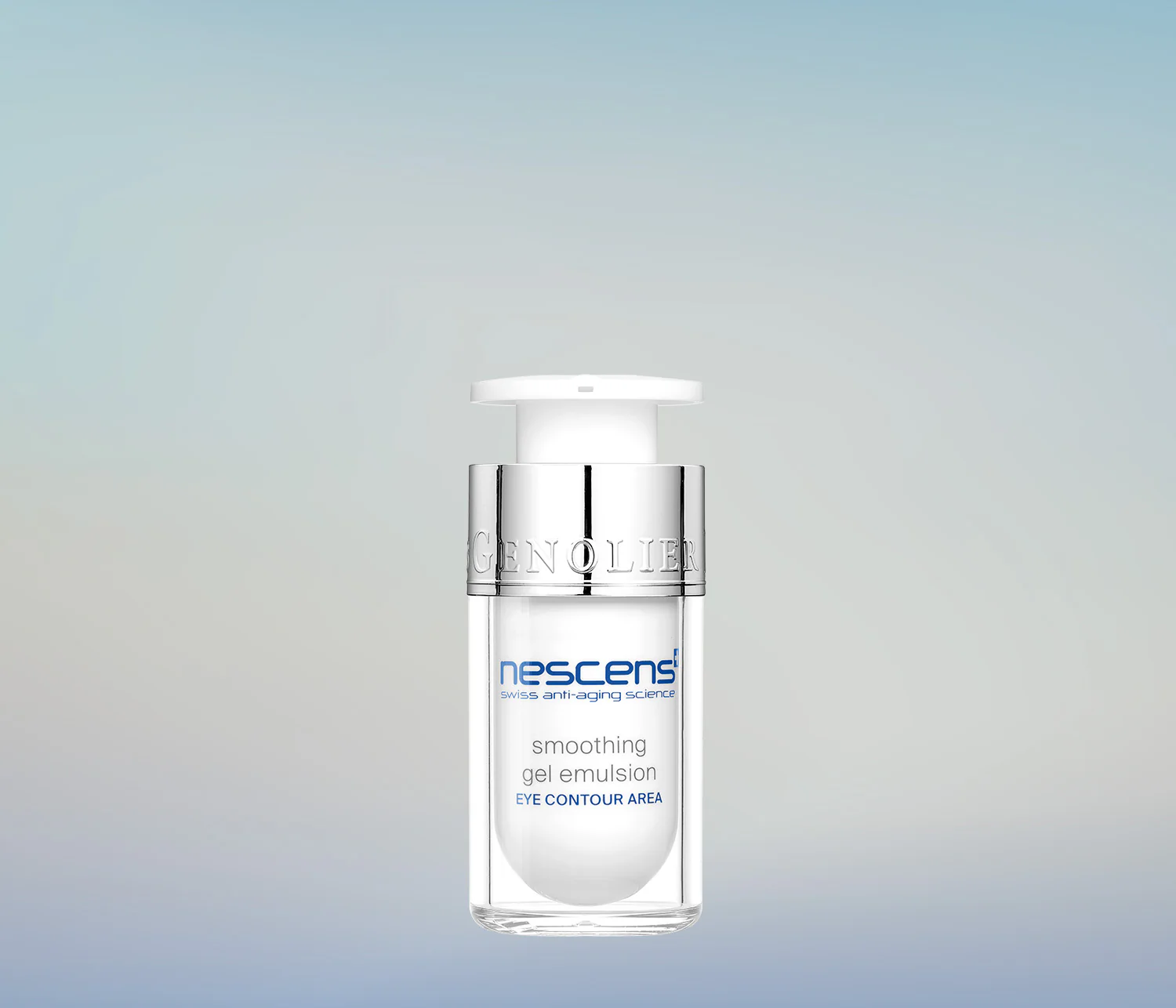 Nescens Smoothing Gel Emulsion Eye Contour jar and gel texture