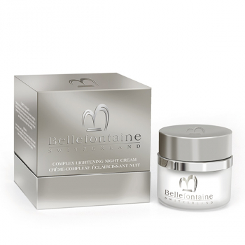 Packaging and jar of Complex Lightening Night Cream – Bellefontaine Lightening line