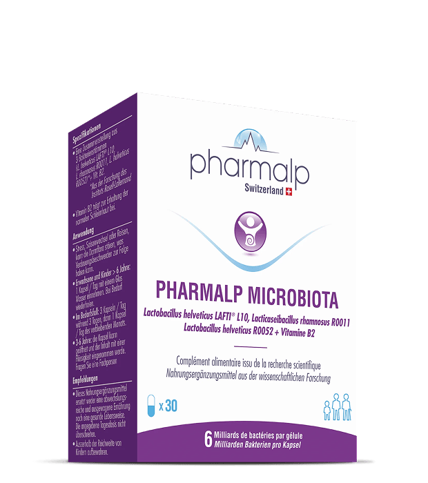 Pharmalp MICROBIOTA – Swiss probiotic support capsules for gut flora