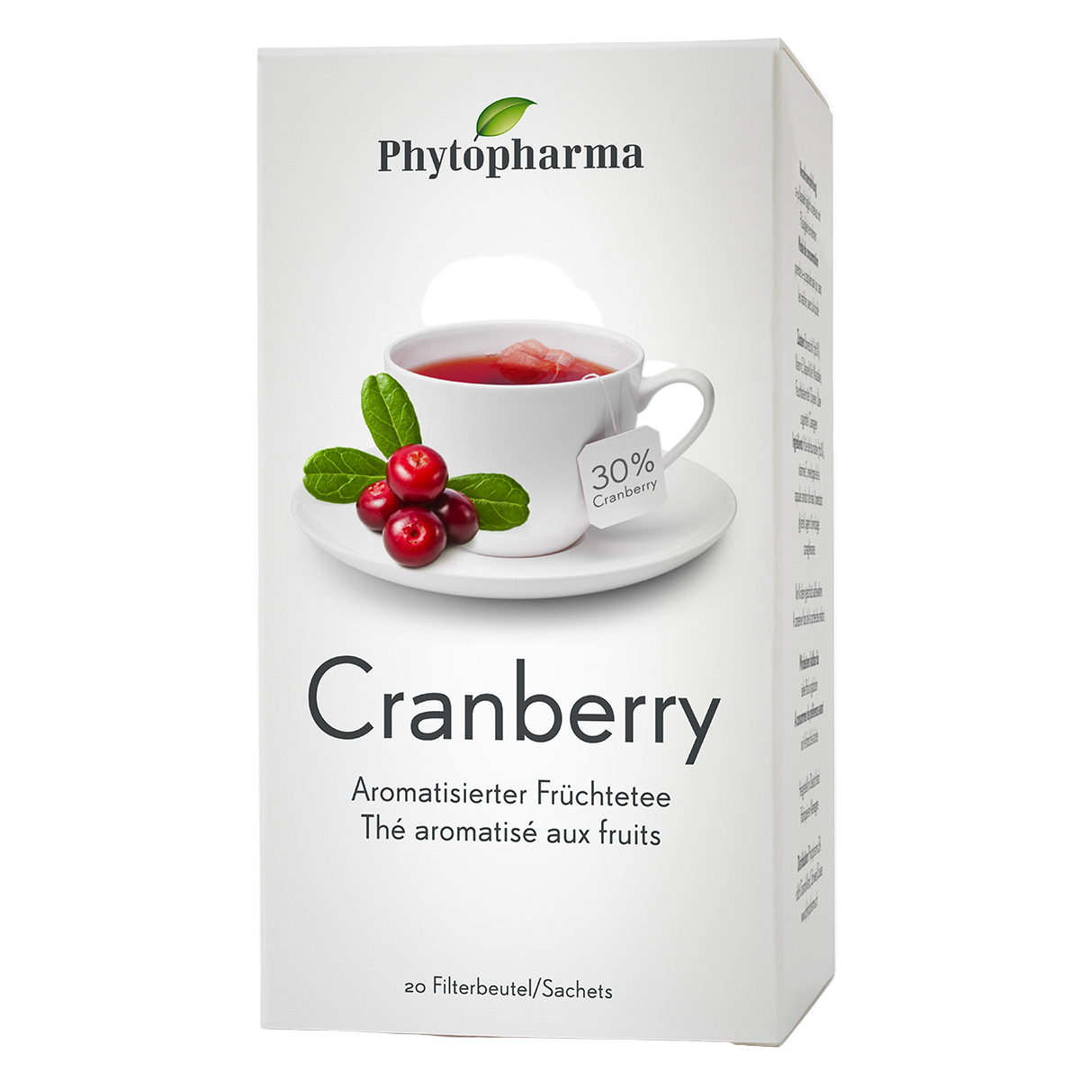 Phytopharma Cranberry Tea 20 bags — fruit tea with cranberry and hibiscus