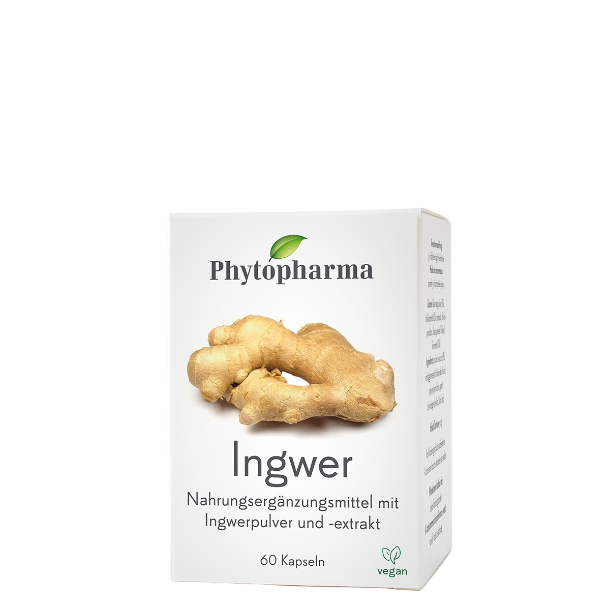 Phytopharma Ginger Capsules box – 60 pcs herbal supplement