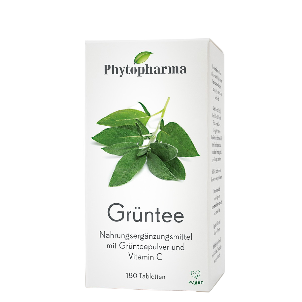 Phytopharma Green Tea Tablets 180 pcs – Swiss antioxidant supplement with vitamin C