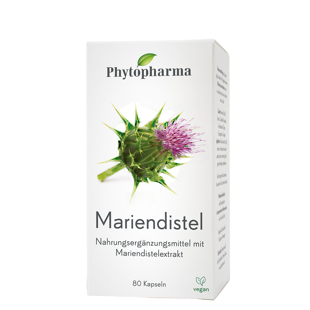 Phytopharma Mariendistel Kapseln – Milk Thistle 80 vegan capsules