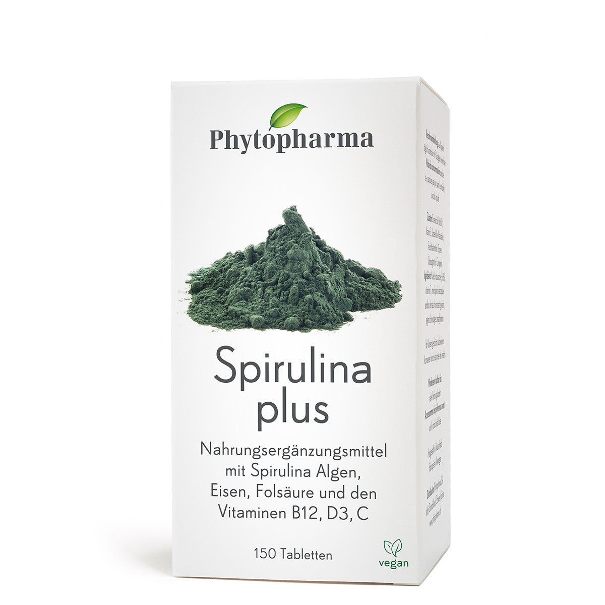 Phytopharma Spirulina plus Tabletten – Swiss spirulina tablets with iron and vitamins