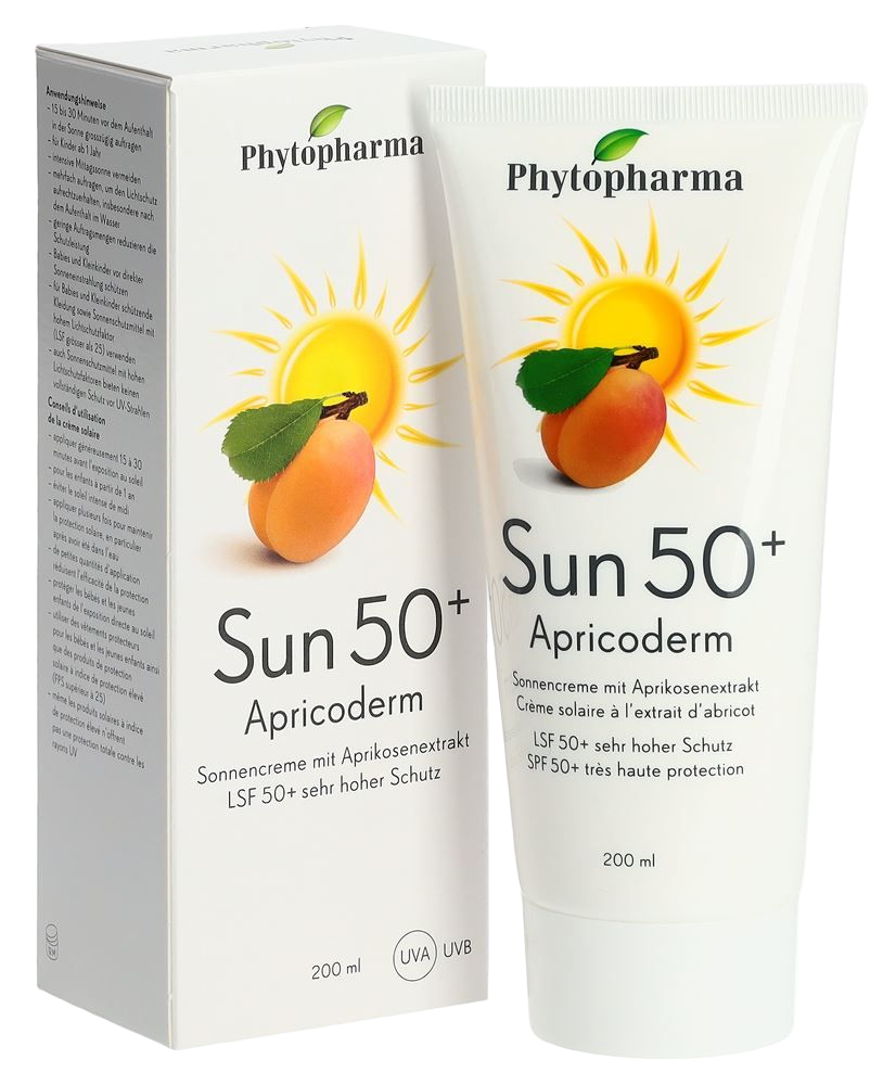 Phytopharma Sun 50+ Apricoderm Cream – SPF 50+ high protection with apricot oil (200 ml)