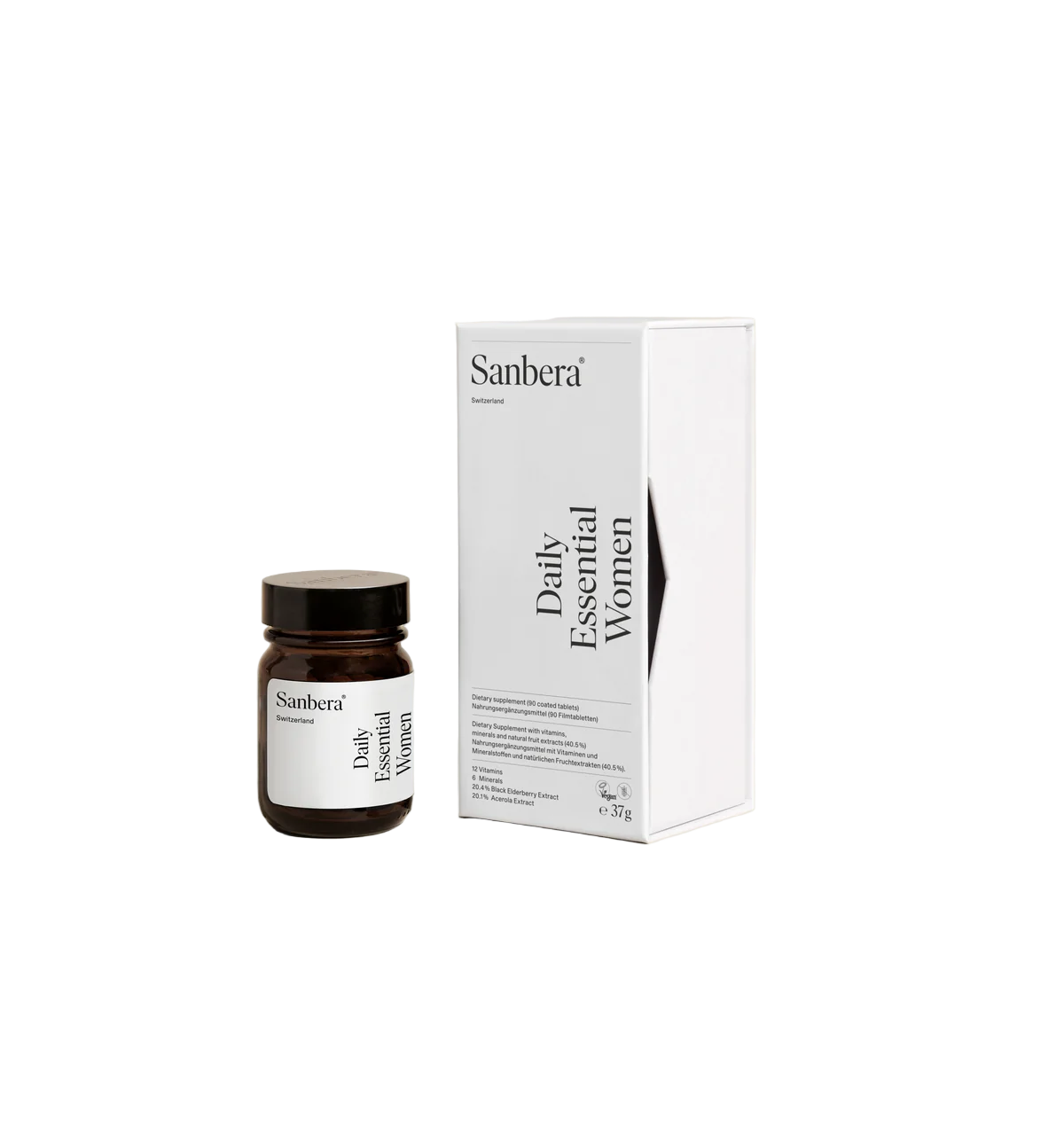 Sanbera Daily Essential Women – Swiss vegan multivitamin for women’s daily wellness