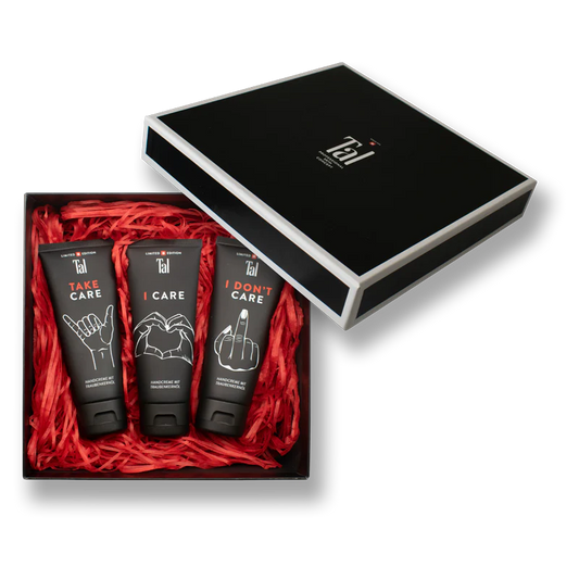 TAL Care Limited Edition Gift Box – Swiss hand & nail cream trio (I Care, Take Care, I Don’t Care) 1