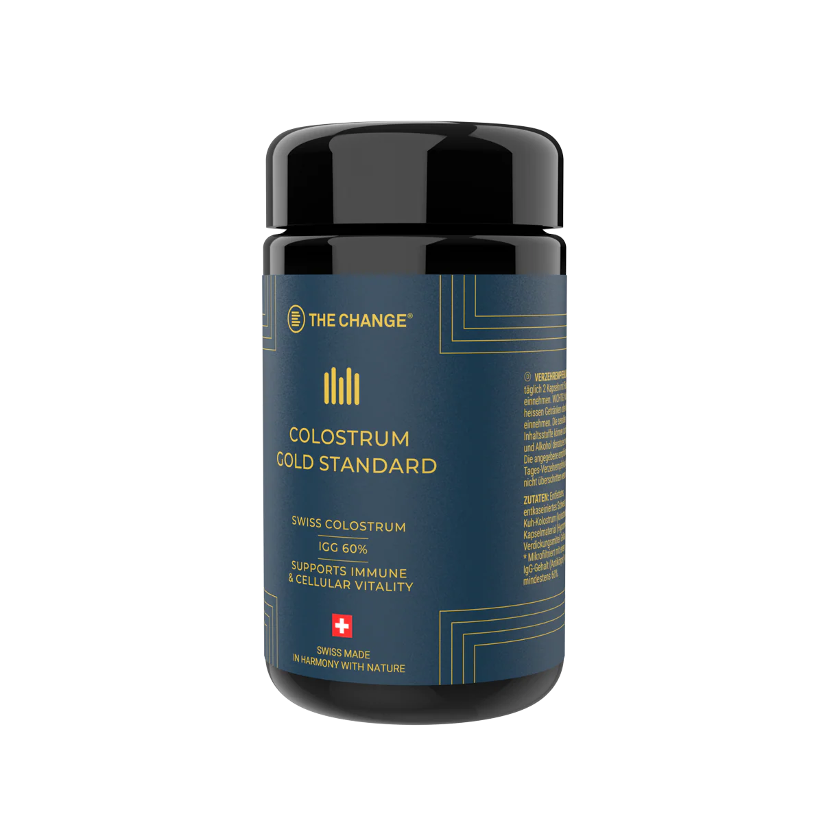 THE CHANGE Colostrum Gold Standard Swiss IgG colostrum capsules (120 pcs) – premium immune and gut support supplement | Beautylion.ch