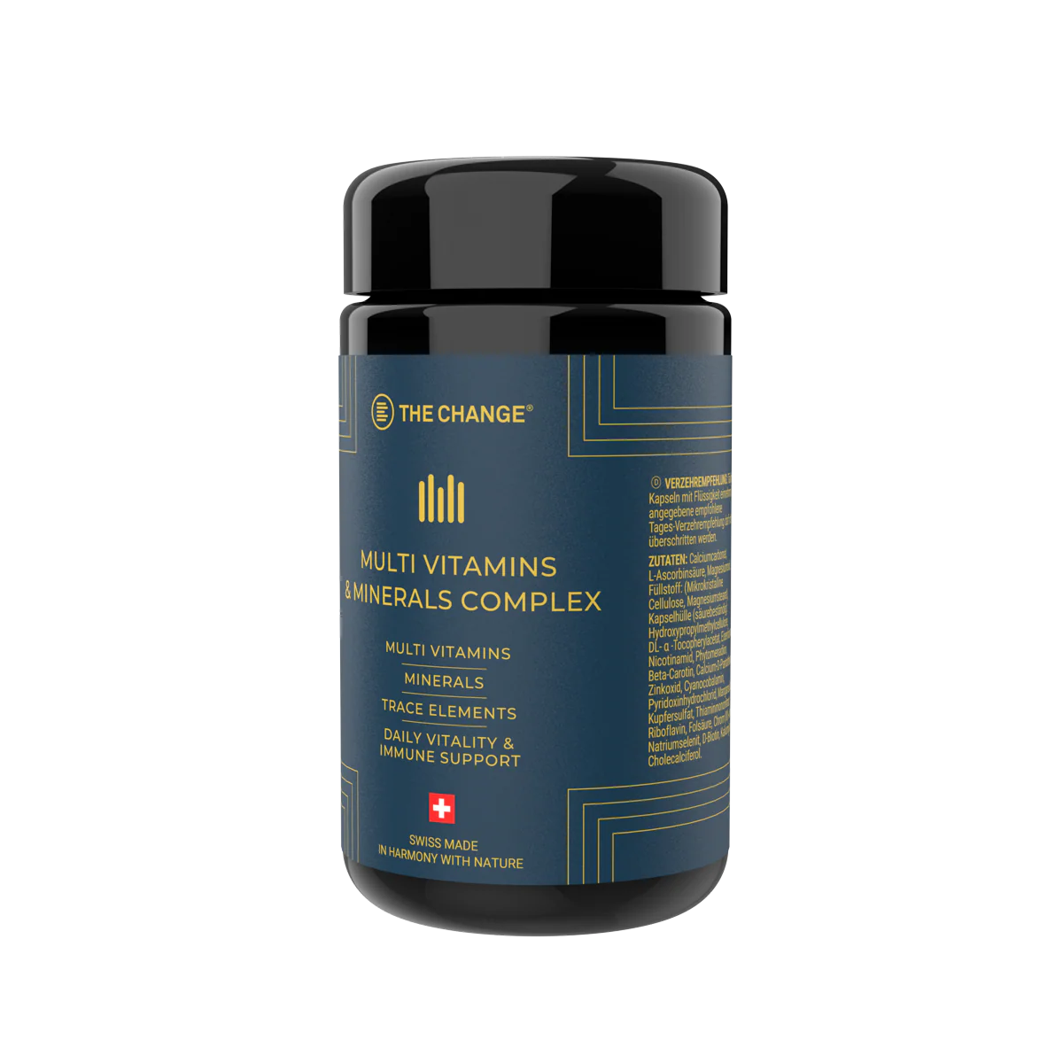 THE CHANGE Multi Vitamins & Minerals Complex Swiss micronutrient formula for energy and immune support | Beautylion.ch