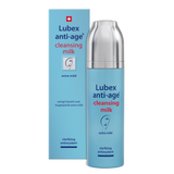 Texture of Lubex anti-age Cleansing Milk – gentle milk cleanser enriched with Coenzyme Q10 & Provitamins for mature skin