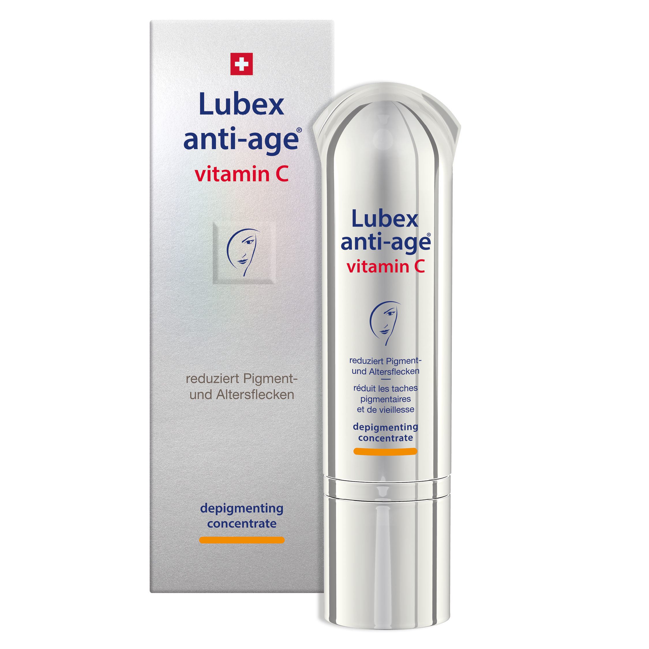Texture of Lubex anti-age Vitamin C – lightweight serum with vitamin C and hyaluronic acid fragments for renewed complexion