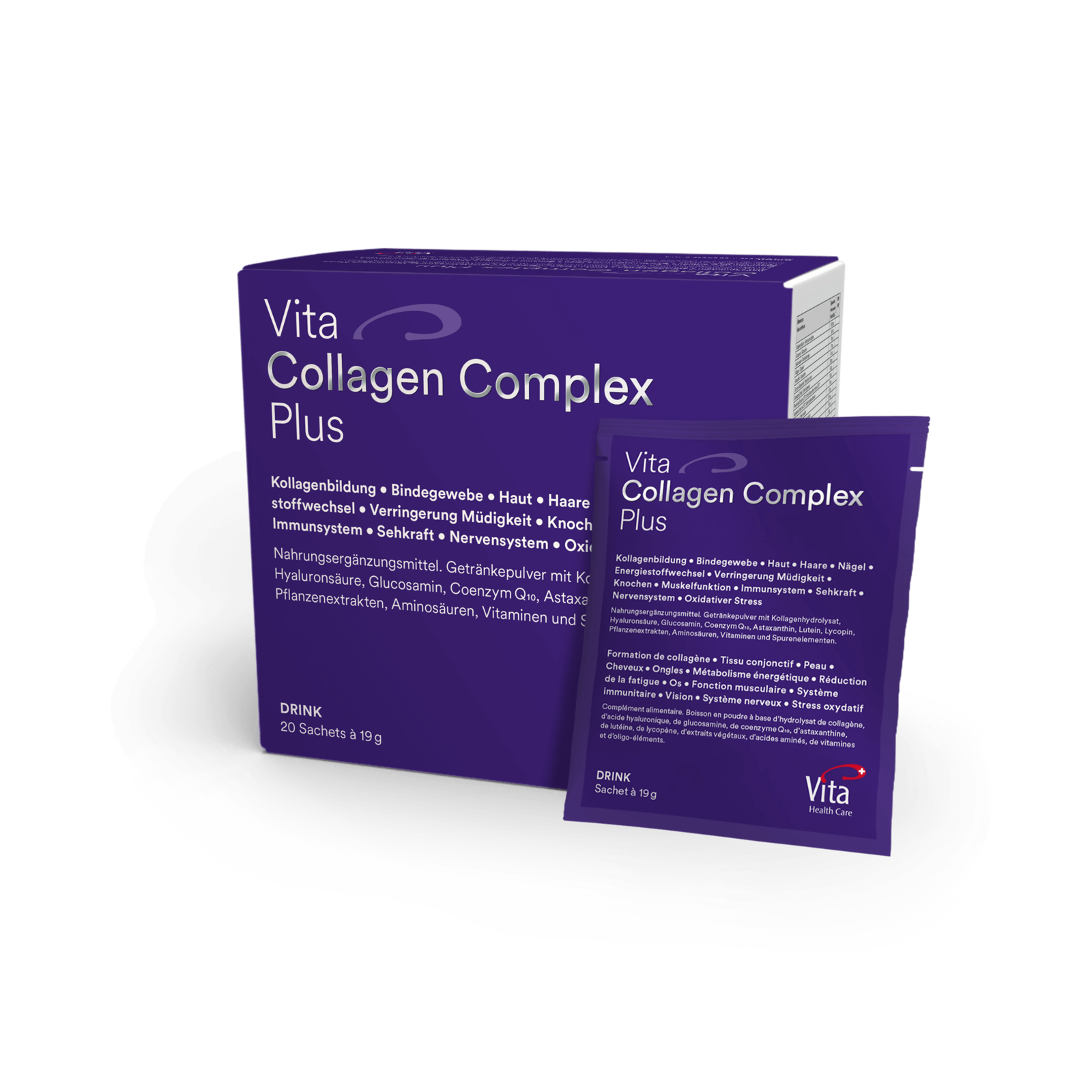 Vita Collagen Complex Plus – Swiss all-in-one beauty & vitality drink 20 sachets