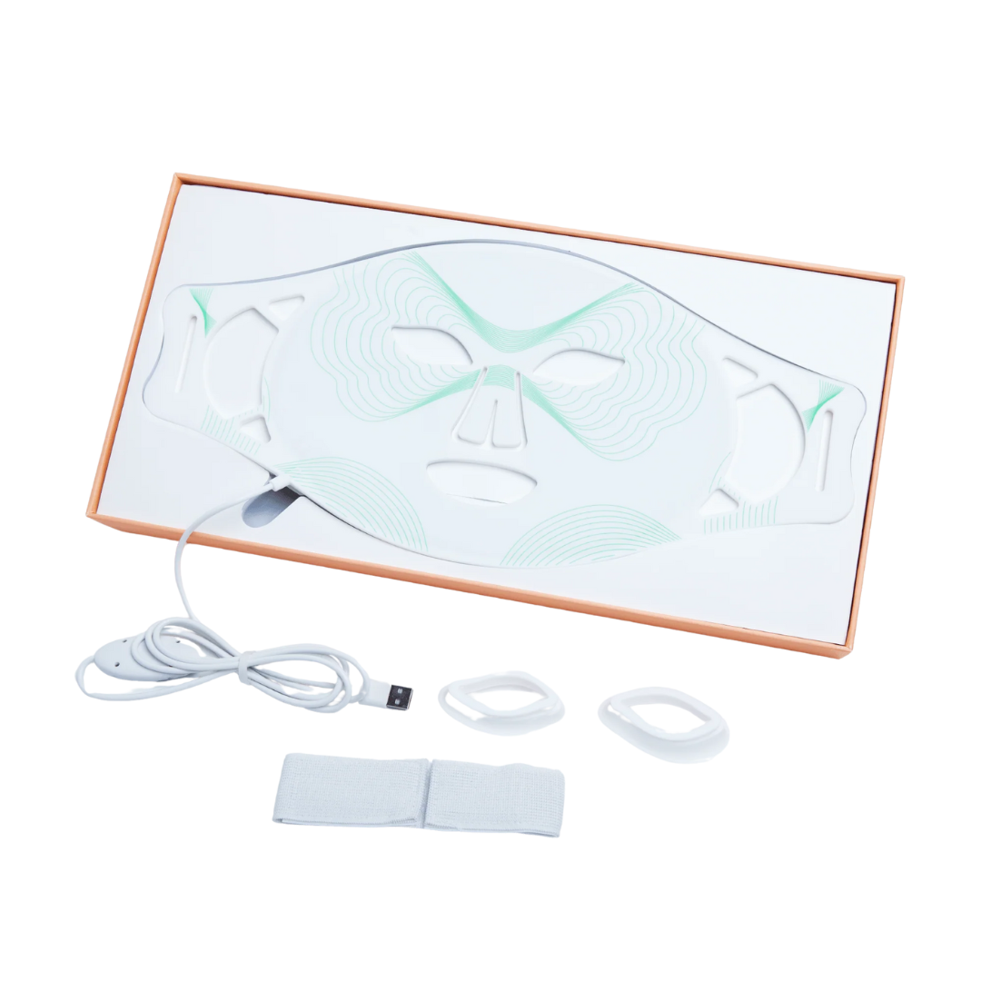 nebulyft LED Face Mask Light Therapy Device + Facial Mask – Swiss multi-spectrum skincare set