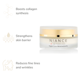 Key actives in Night Care REGENERATE — Swiss Milk Colostrum, microalgae & Palmitoyl Tripeptide-5