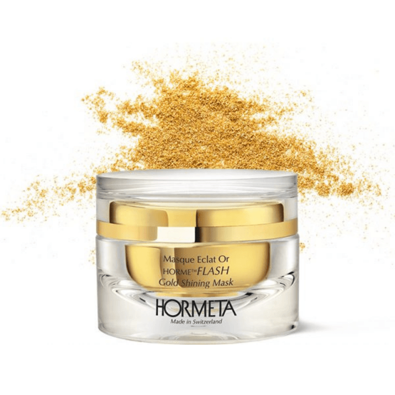 Texture of Gold Shining Mask – luminous gold-infused gel mask