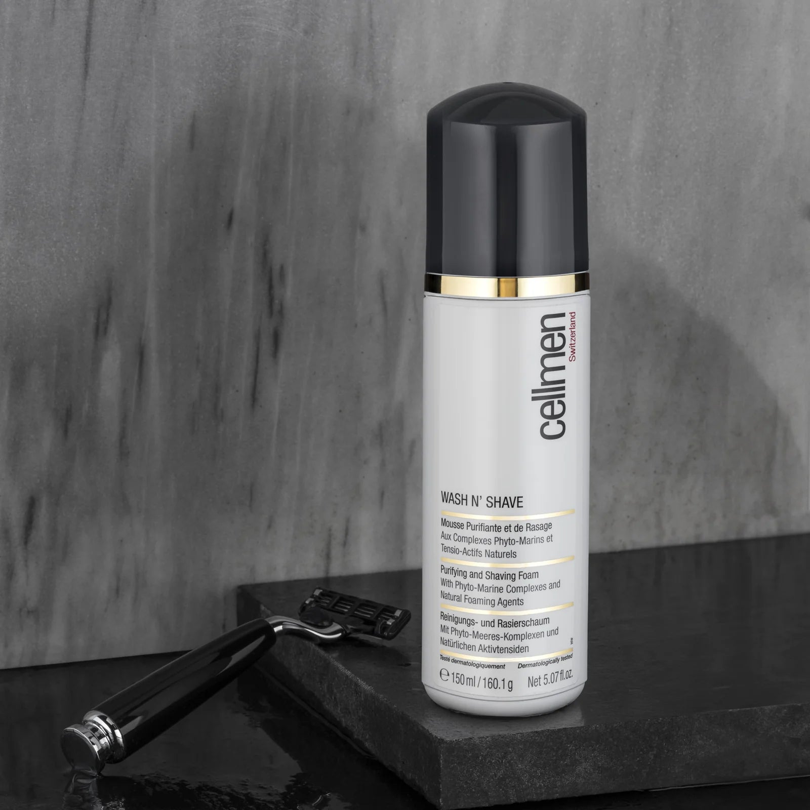 2-in-1 foam cleanser & shaving aid – Wash N’ Shave by Cellmen