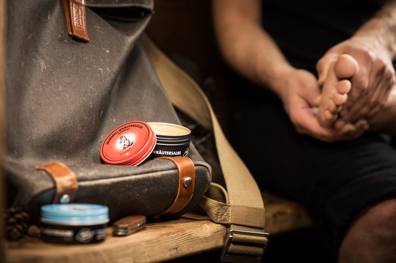 Alpine herbs (rosemary, comfrey, lavender, St John’s wort) used in Puralpina formula