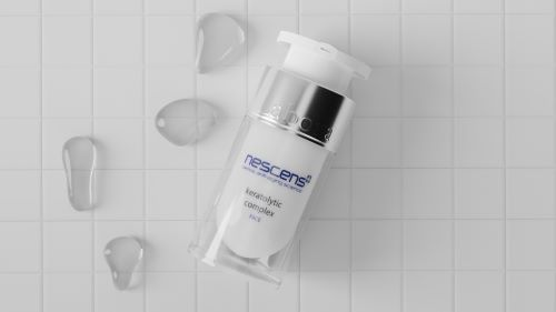 Applying Nescens Keratolytic Complex on Face – Professional Swiss Skincare Exfoliant for Refined Pores and Smoother Texture