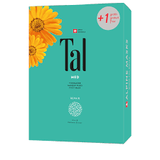 Applying TAL Foot Mask Repair sock mask to rough heel skin – intensive treatment