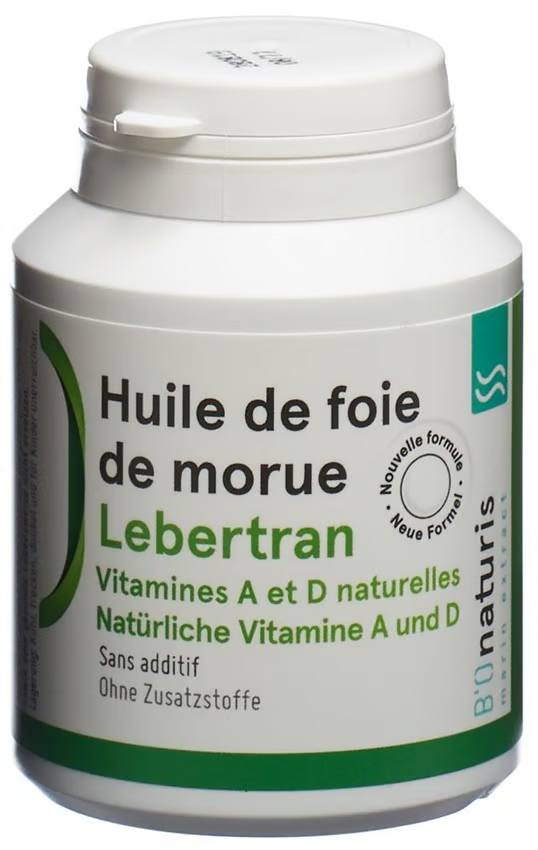 Bionaturis Cod Liver Oil 165 mg 200 Soft Capsules Omega-3 Supplement Main image