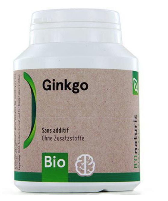 Bionaturis Ginkgo BIO 200 mg 120 Capsules Organic Supplement Main image