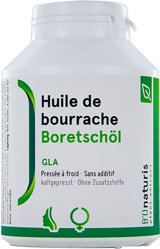 Bionaturis Organic Borage Oil 500 mg 180 Soft Capsules Main image