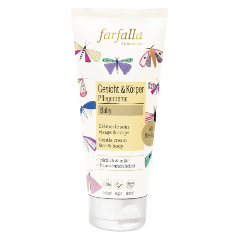 Farfalla Baby Rose Face & Body Care Cream 100 ml – Swiss natural skincare Main image
