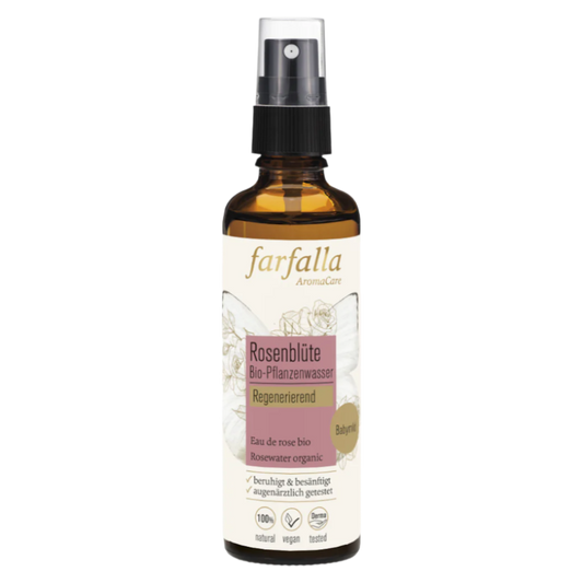 Farfalla Organic Rose Blossom Hydrosol Rose Water 75 ml – Swiss natural skincare available at BeautyLion