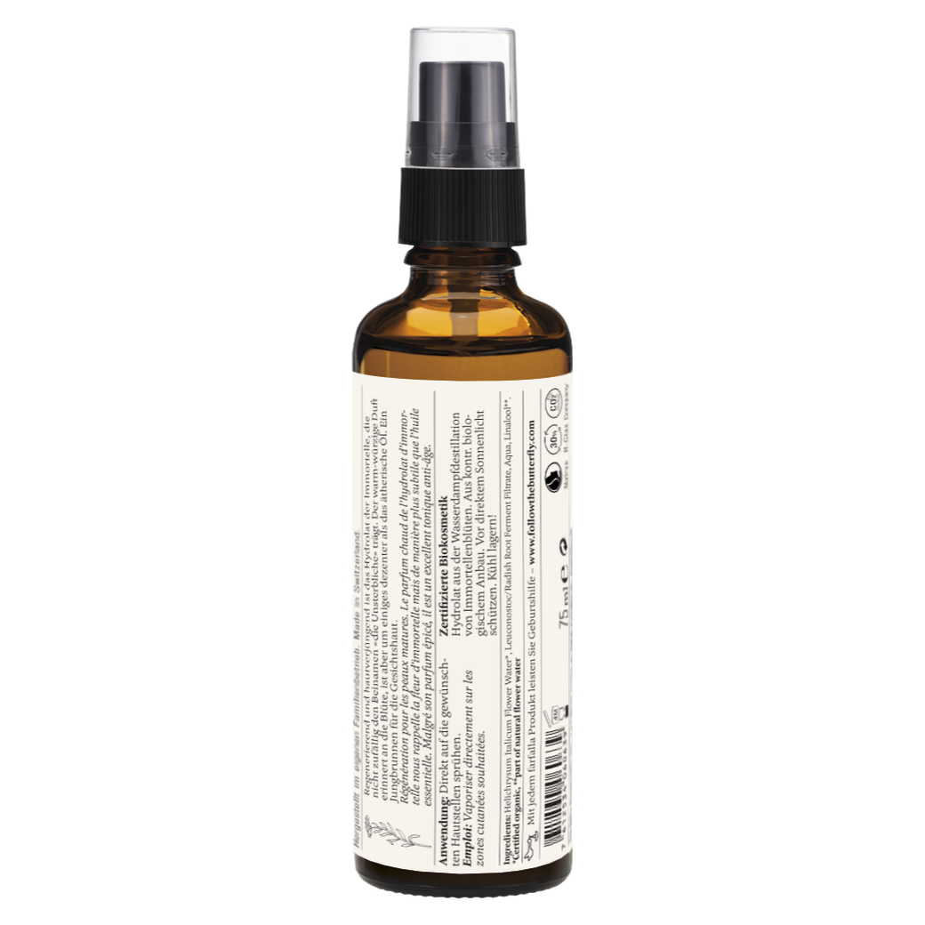 Farfalla – Organic Immortelle Plant Water | Facial Mist | 75 ml Secondary image