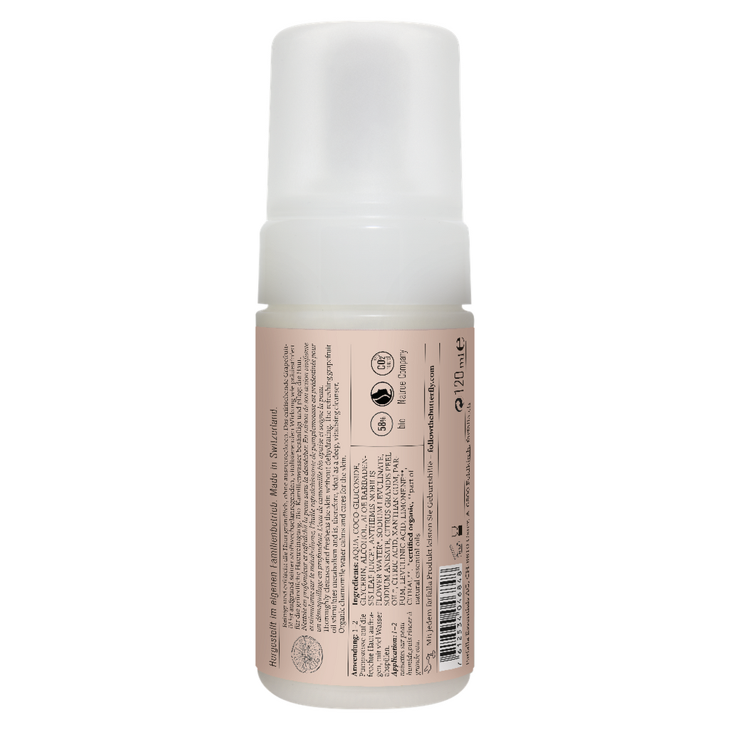 Farfalla – Grapefruit Silky Cleansing Foam | Gentle Facial Cleanser | 120 ml