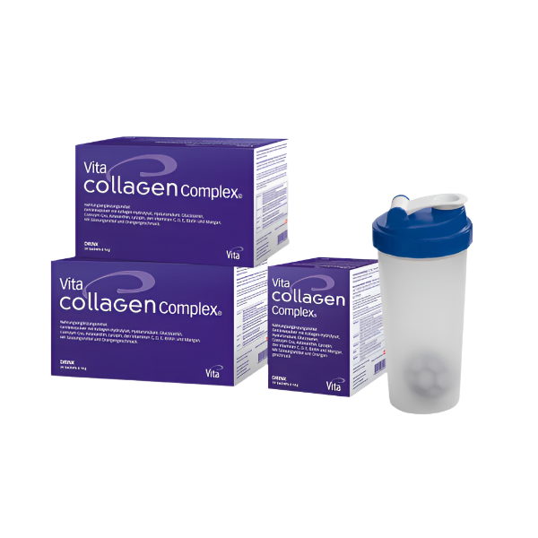 Vita collagen complex drink trio box 2*30 sachets + 10 sachets free + 1 shaker