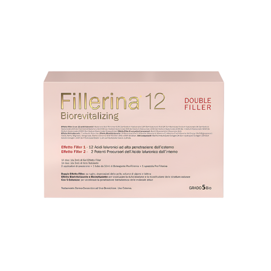 Labo Suisse Fillerina 12 Biorevitalizing Double Filler kit – Gel + Nourishing Veil bottles with applicators