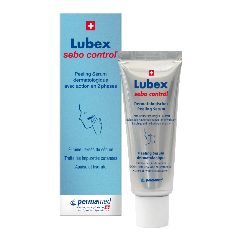 Lubex Sebo Control – Swiss dermatological 2-phase peeling serum for oily & impure skin | Beautylion.ch Main image