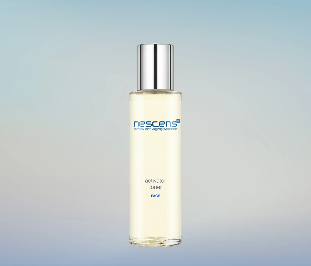 Nescens Activator Toner spray bottle with mist in motion Main image