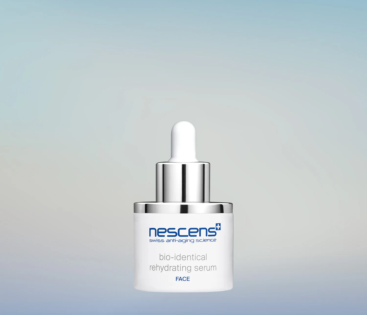 Nescens Bio-Identical Rehydrating Serum dropper releasing clear serum Main image