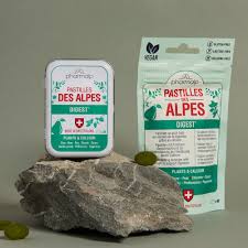 Packaging of Pharmalp Pastilles des Alpes DIGEST – Swiss premium supplement