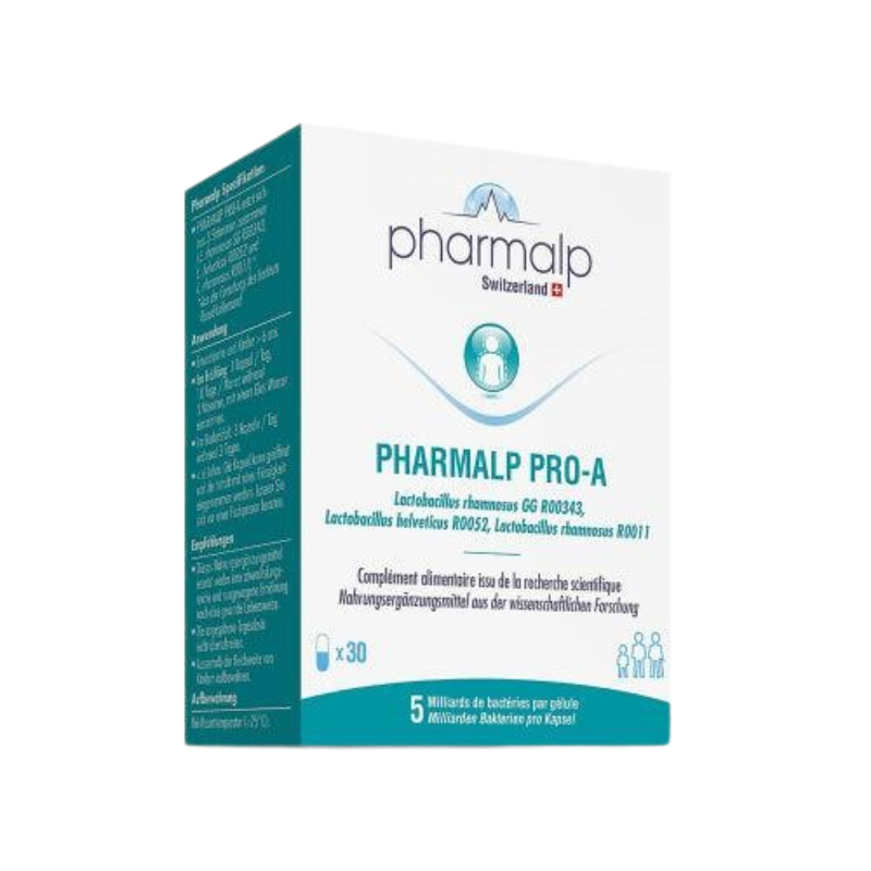 Pharmalp PRO-A – Swiss probiotic capsules for seasonal allergies support Main image
