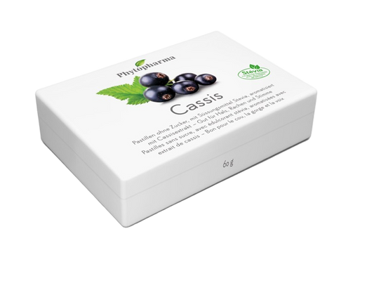 Phytopharma Cassis Pastilles – Sugar-Free Blackcurrant Lozenges