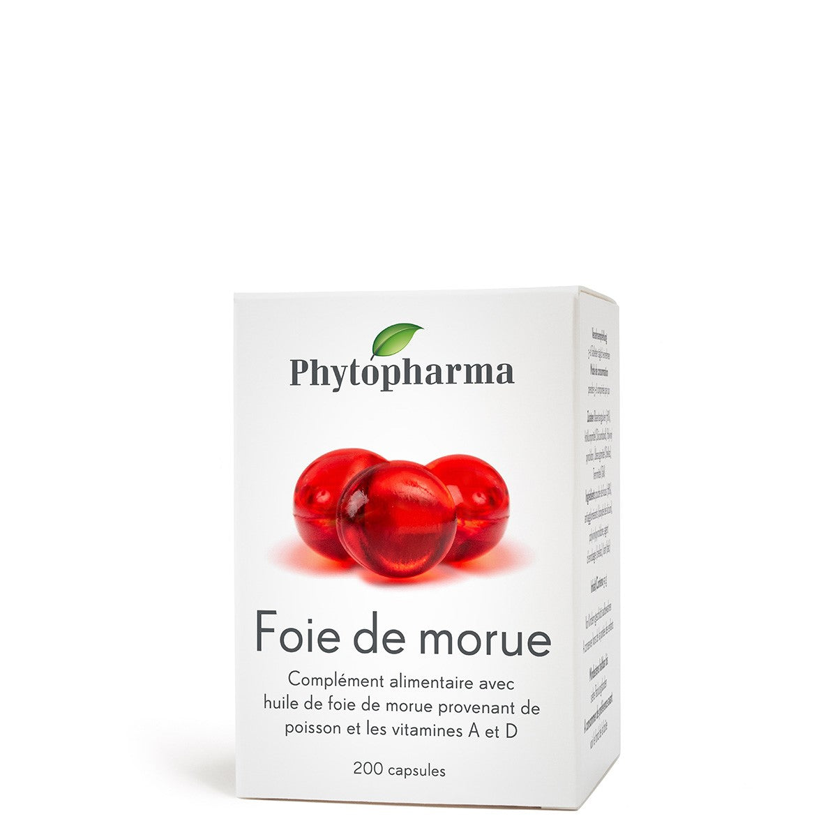 Phytopharma Cod Liver Oil Capsules Vitamins A & D Support 200 capsules Main image