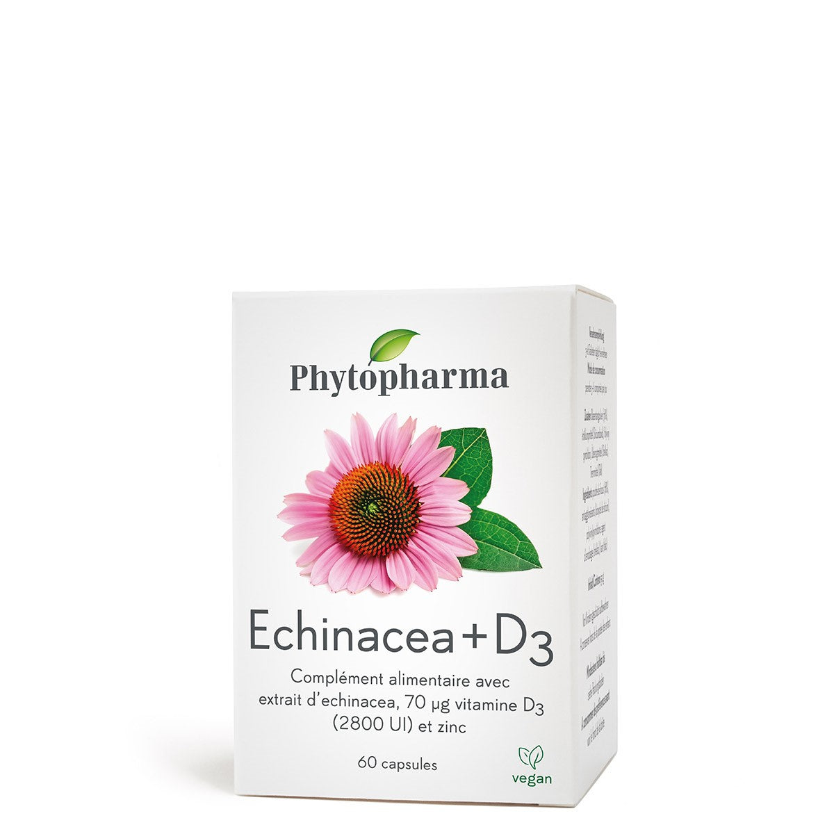 Phytopharma – Echinacea + D3 Capsules | Immune System Support | 60 capsules