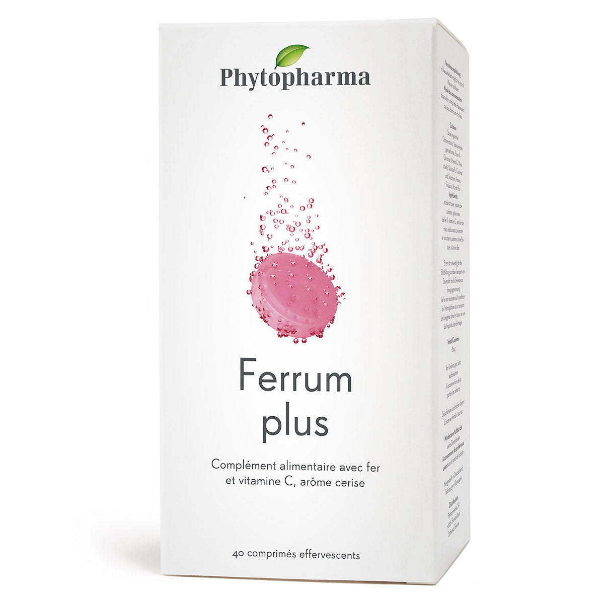 Phytopharma – Ferrum Plus Effervescent Tablets | Iron + Vitamins | 40 tablets