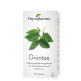 Phytopharma Green Tea Tablets 180 pcs – Swiss antioxidant supplement with vitamin C