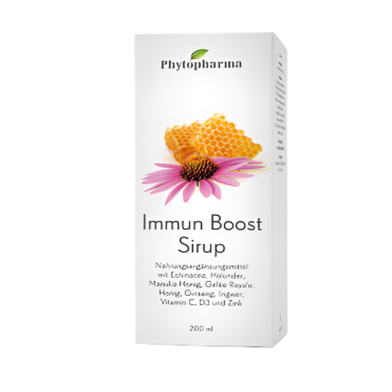 Phytopharma Immun Boost Syrup 200 ml – Swiss immune support with echinacea & manuka honey Main image