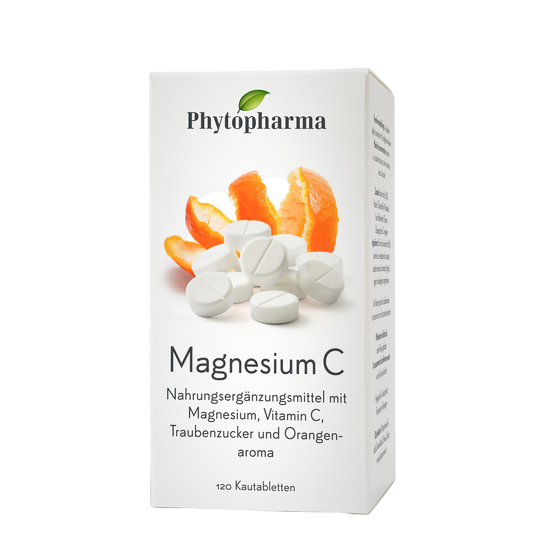 Phytopharma Magnesium C – 120 orange-flavoured chewable tablets