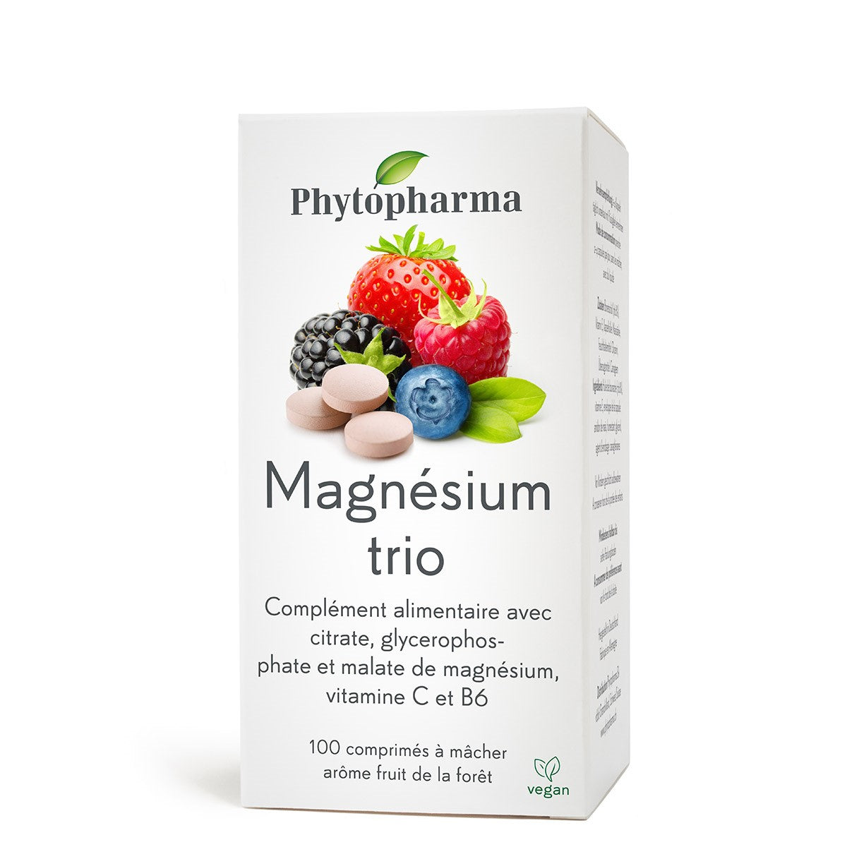 Phytopharma – Magnesium Trio Chewable Tablets | 3 Forms of Magnesium + Vitamins | 100 tablets Main image