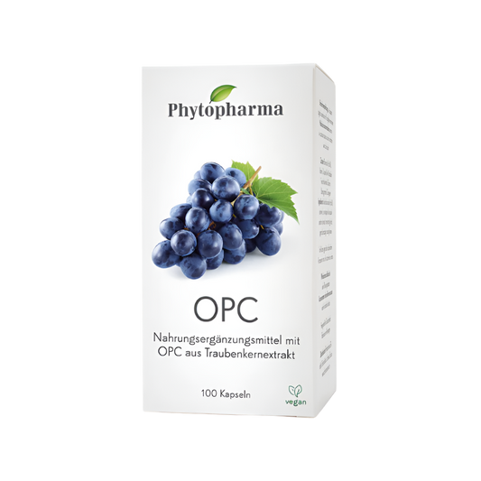 PhytopharmPhytopharma OPC Capsules – Swiss grape seed extract antioxidant supplement (100 capsules)a OPC 100 stk