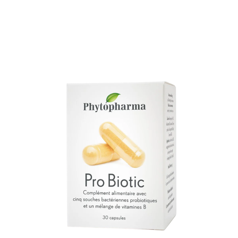 Phytopharma Pro Biotic Capsules – Swiss probiotic complex with 5 bacterial strains and B vitamins (30 capsules)